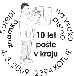04_03_2009 - Kotlje - znamka na vsako pismo 10 let pošte